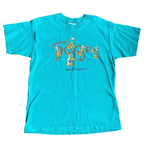 Walt Disney Other - Vintage Walt Disney World Tigger Teal Shirt Medium